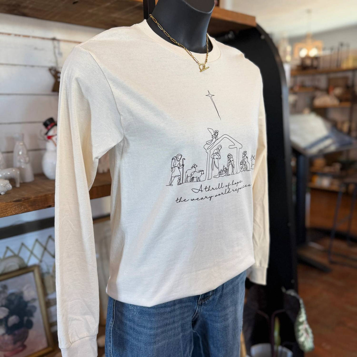 Women's A Thrill Of Hope Long Sleeve Top