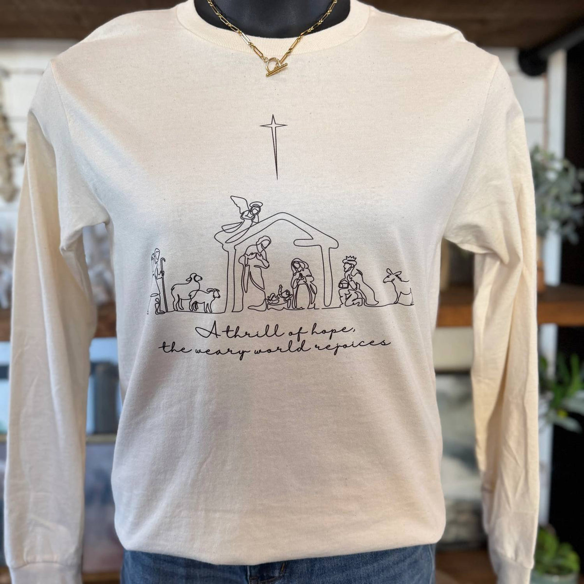 Women's A Thrill Of Hope Long Sleeve Top