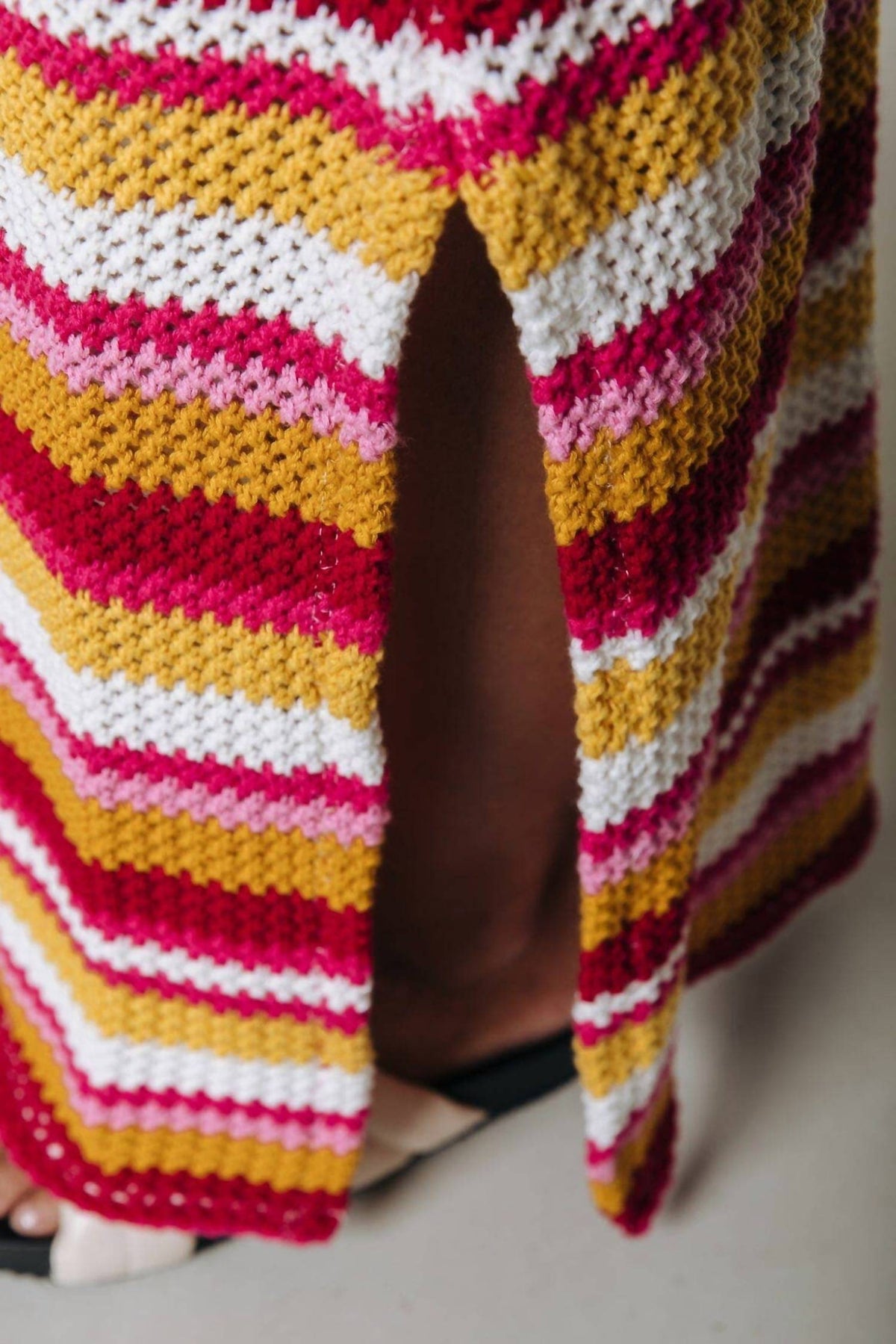 Summer Sunset Crochet Knit Tank Dress