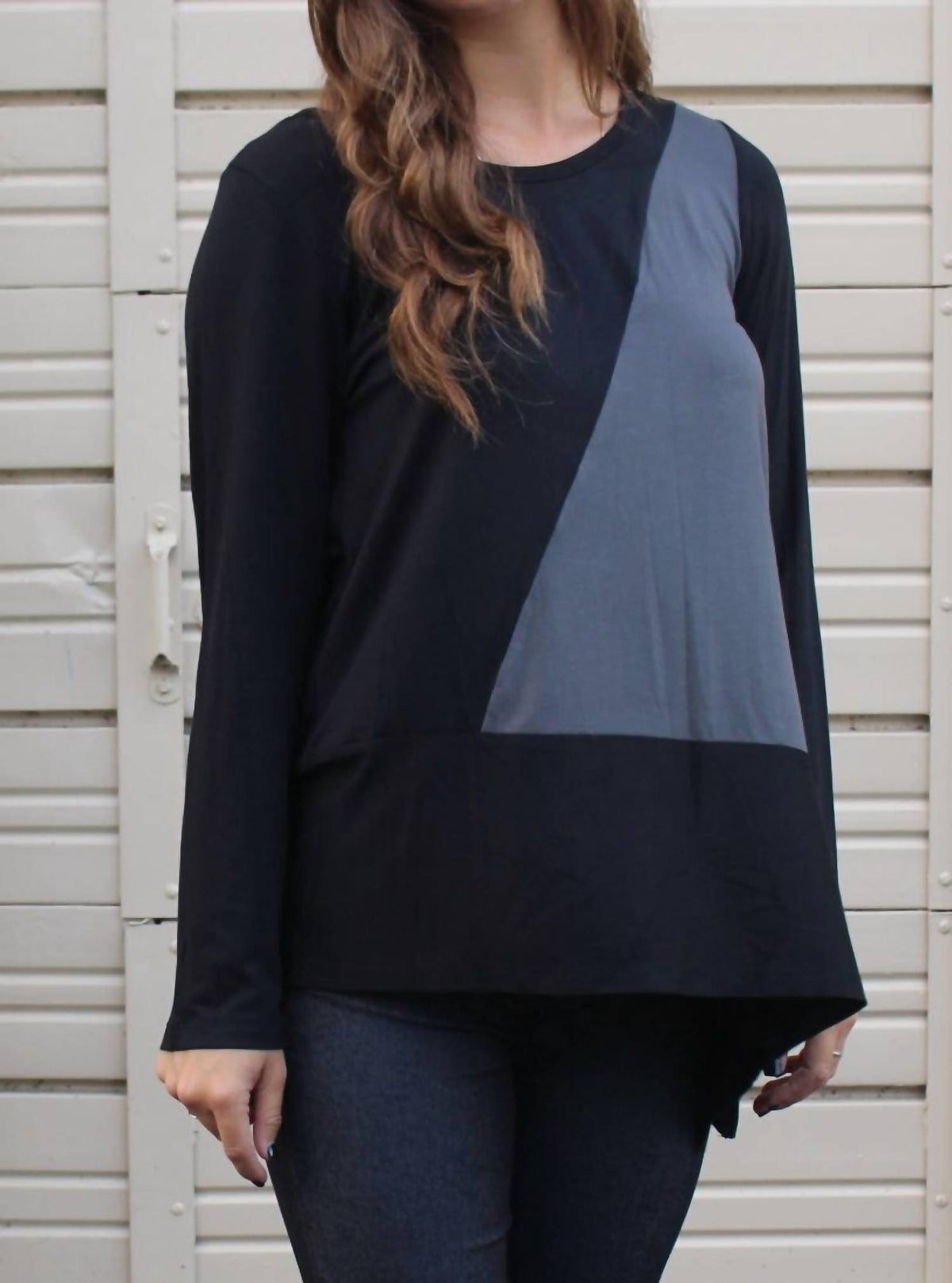 Clara Color Block Asymmetrical Top