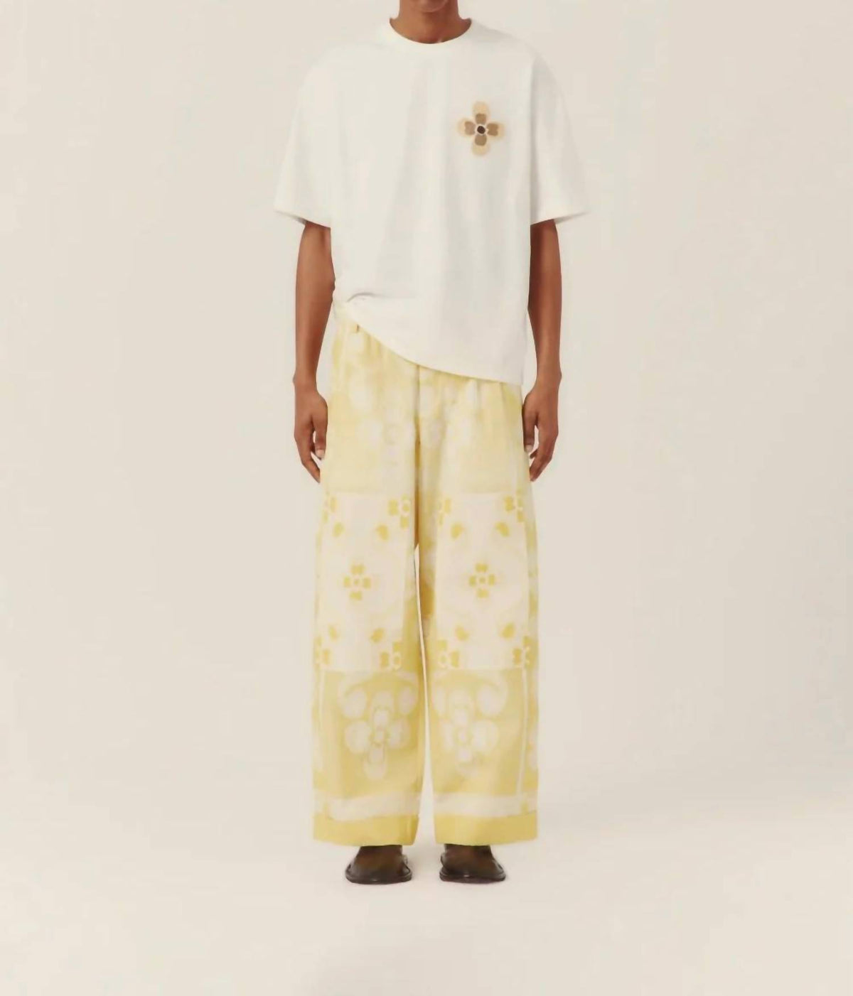Flower Embroidered Tee
