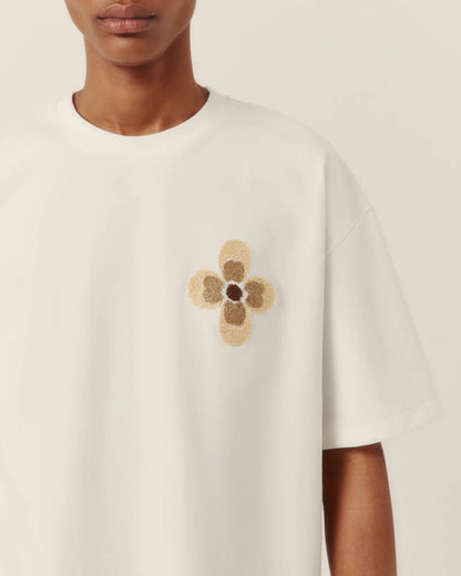 Flower Embroidered Tee