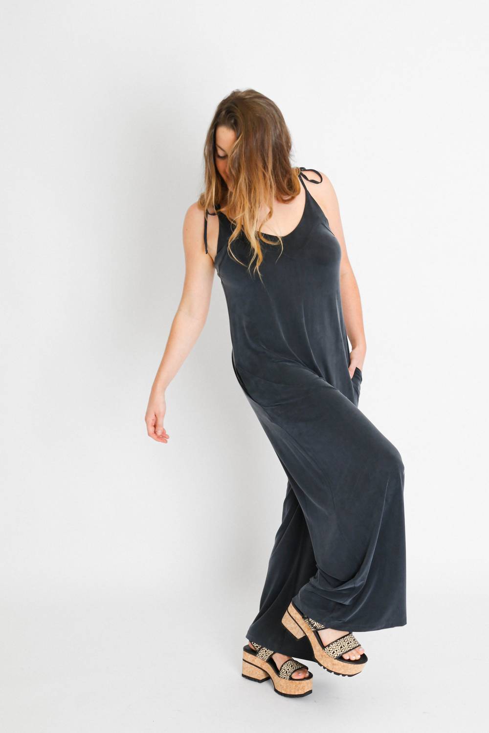Strappy Jumpsuit Slate