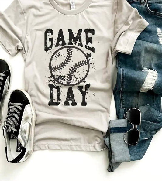 Game Day Grunge Baseball Tee
