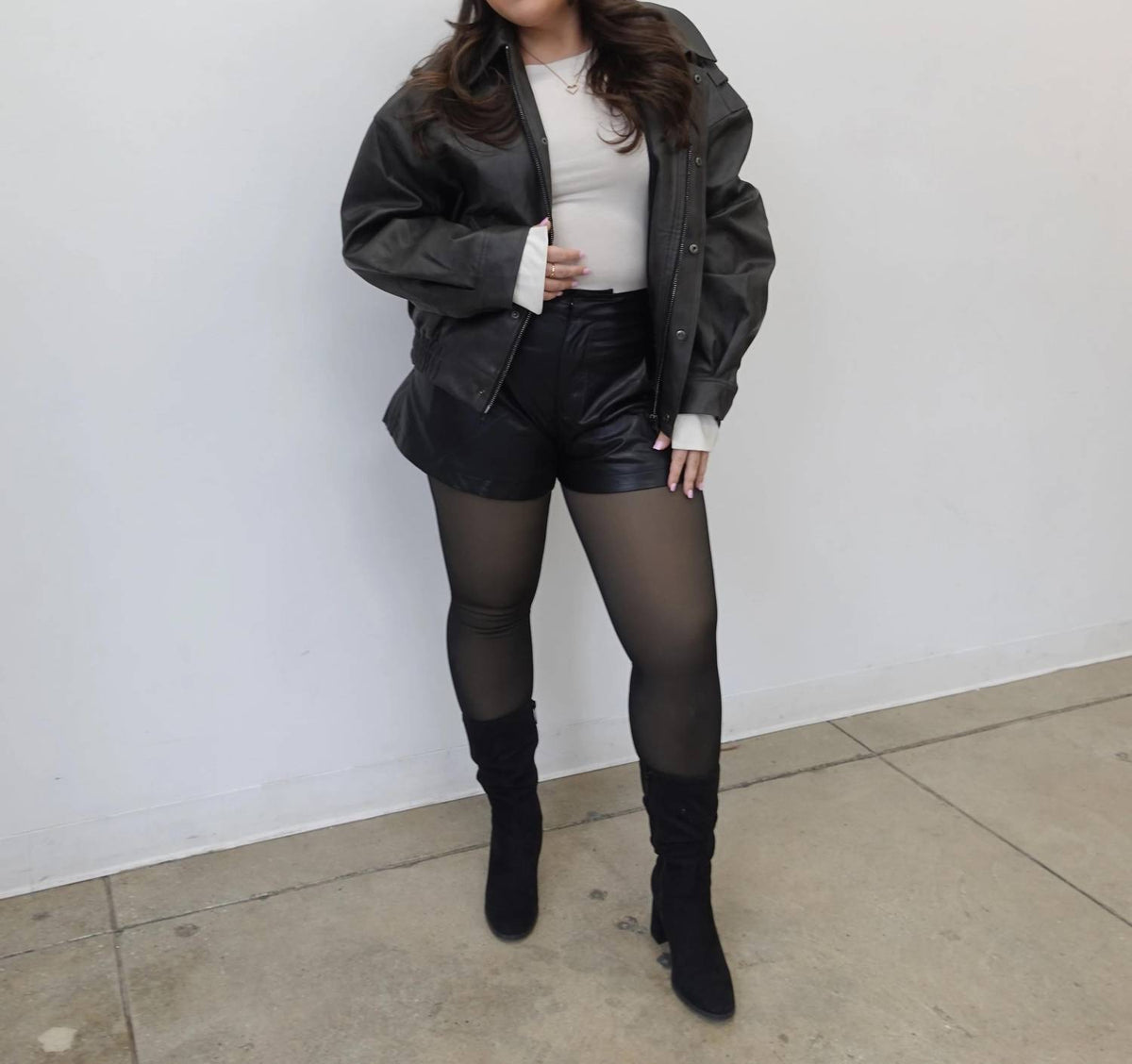 Empire Leather Micro Shorts