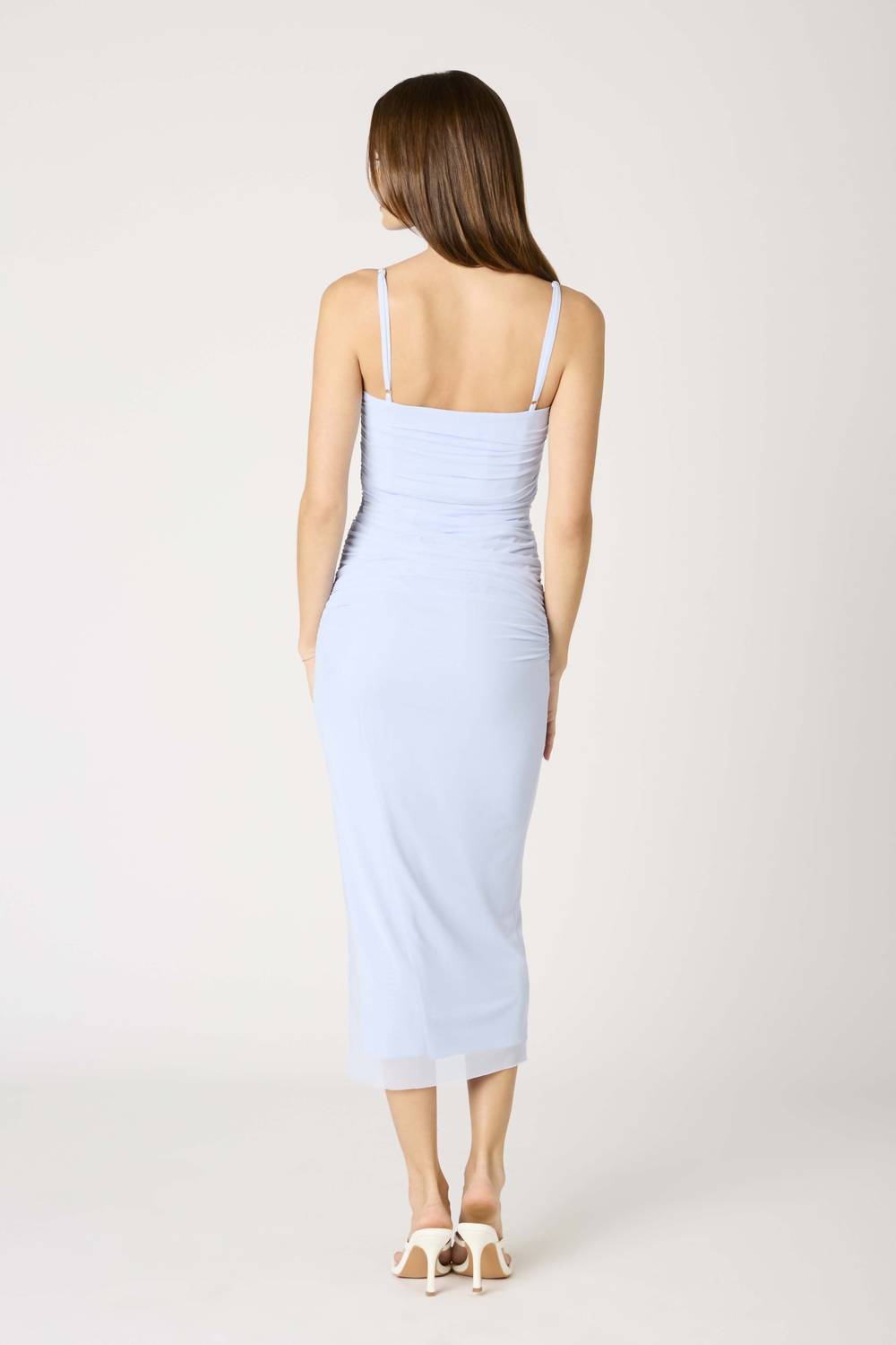 Masha Boned Mesh Midi Dress