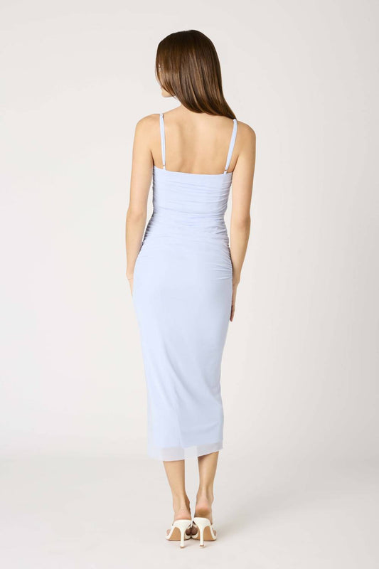Masha Boned Mesh Midi Dress