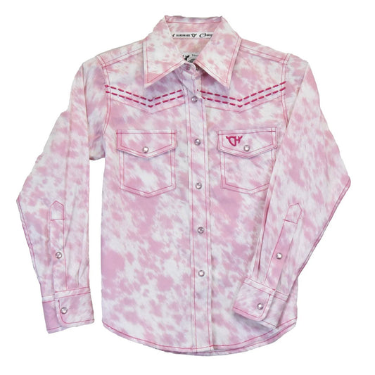 Girls' Cowhide Print Long Sleeve Shirt