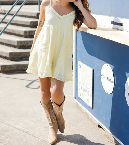 Drop Lace Trim Romper