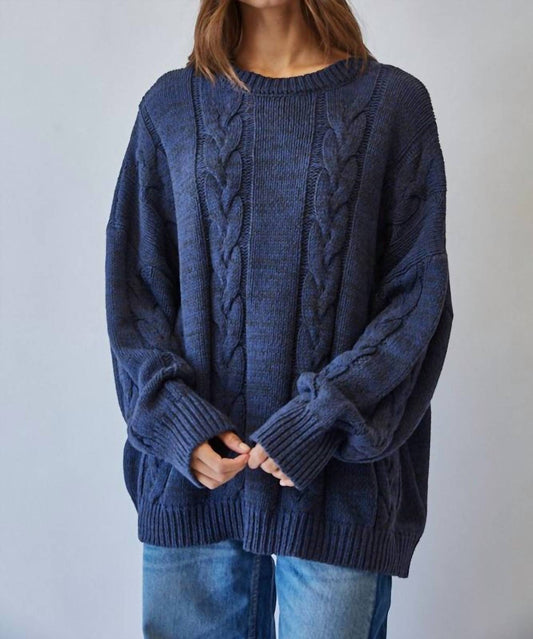Marble Cable Relaxed Fit Sweater
