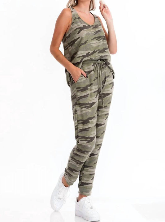 Camo Ribbed Knit Lounge Set