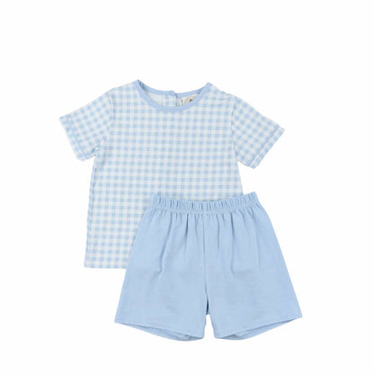 Boys Classic Gingham Short Set