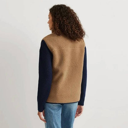 Zip Up Chilali Faux Shearling Fleece Vest