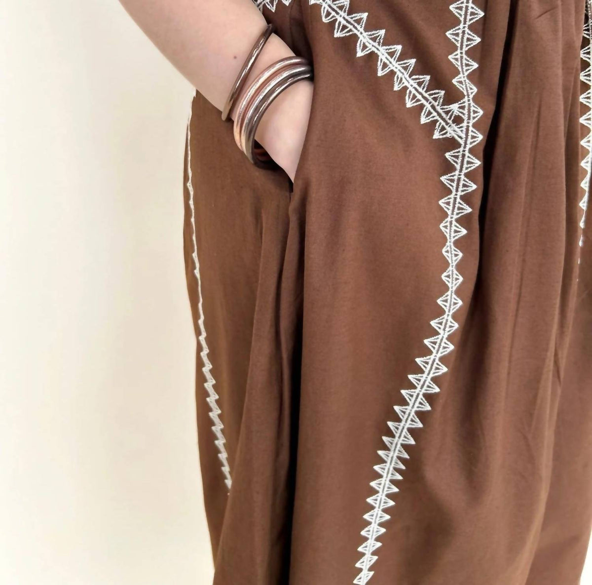Ayla Fable Contrast Stitch Maxi Dress