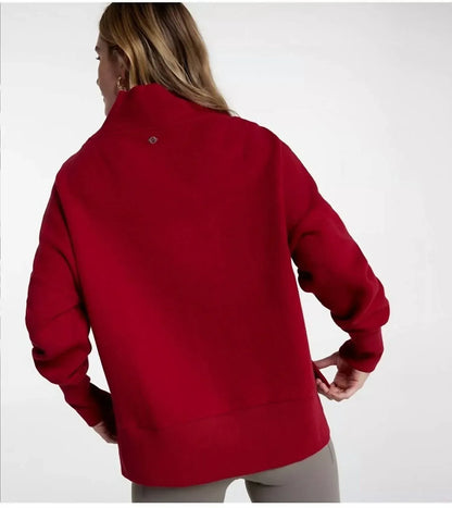 CALIA - Women's Herringbone Funnel Neck Sweatshirt - Rack Hunt