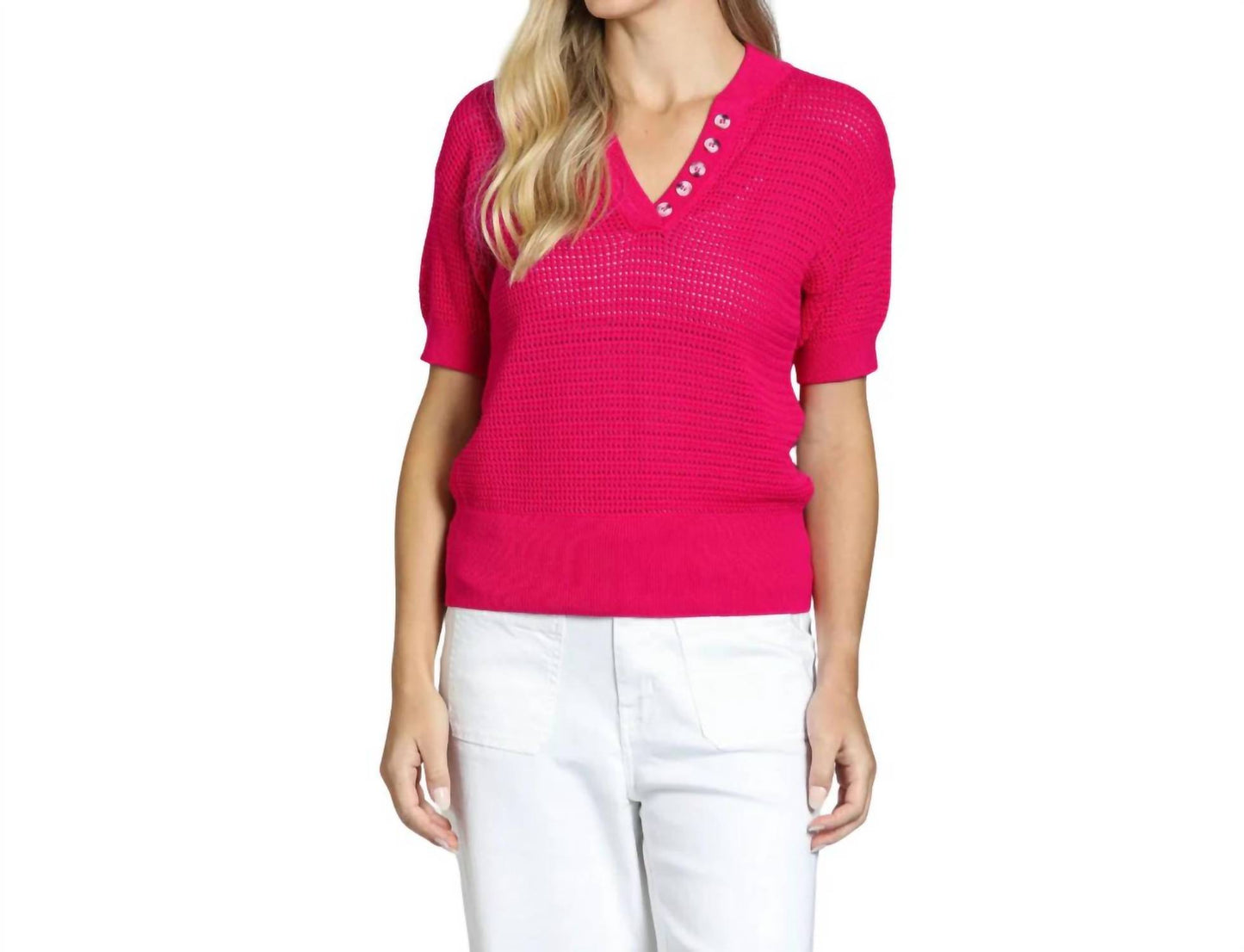 Women's Open Knit Polo