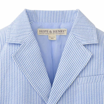 Boy's Organic Seersucker Suit Jacket