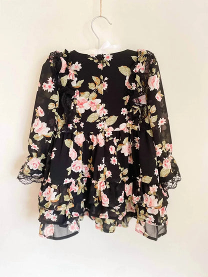 Ariti Kaziris - Little Girl's Floral Chiffon Dress - Rack Hunt