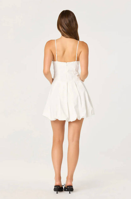 Tionna Bow Detail Bubble Mini Dress