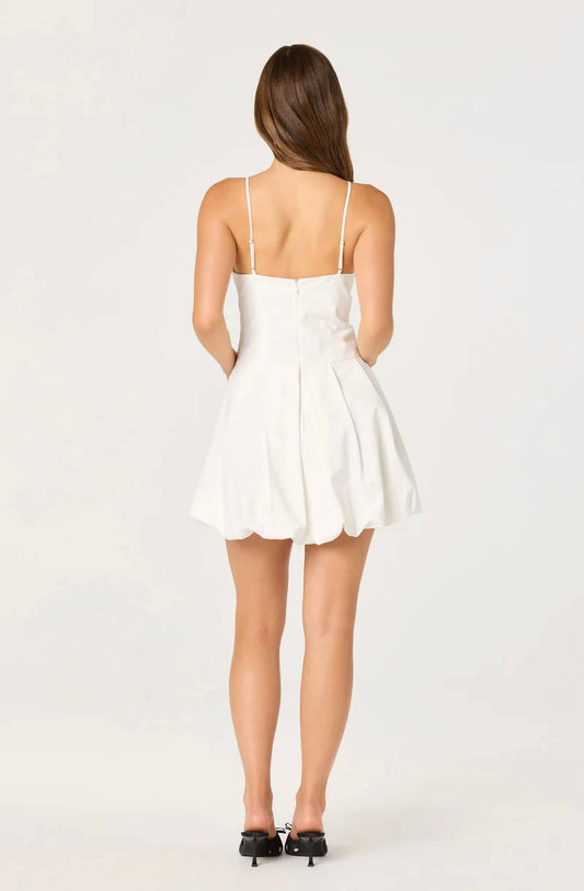 Tionna Bow Detail Bubble Mini Dress