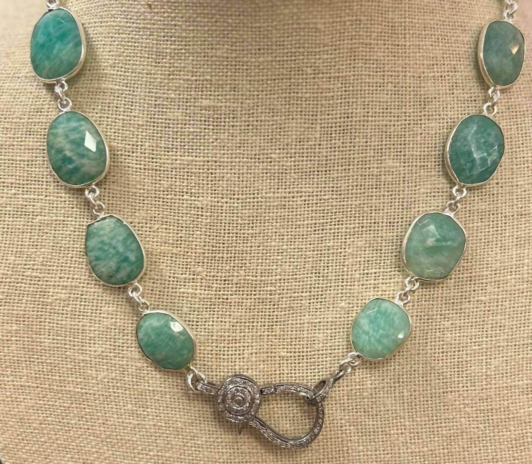 Morgan & Me - Women's Bezel Pave Diamond Lobster A4 Necklace - Rack Hunt -