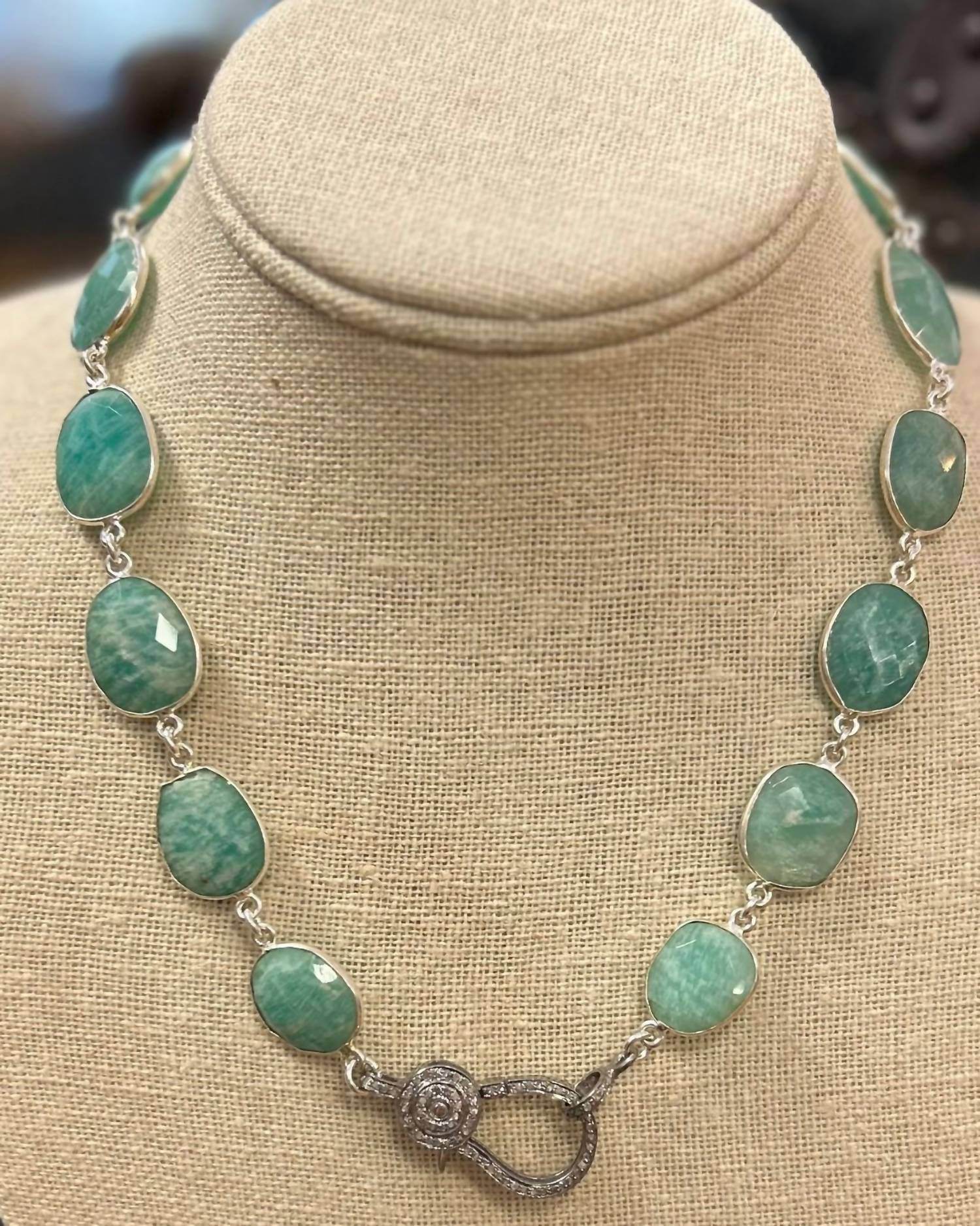 Morgan & Me - Women's Bezel Pave Diamond Lobster A4 Necklace - Rack Hunt -