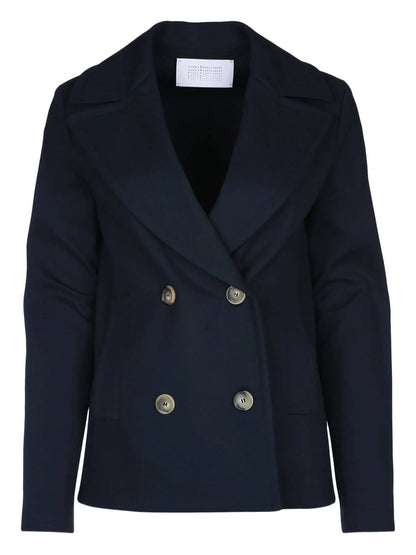 Women's Diagonal Loro Piana Fabric Peacoat