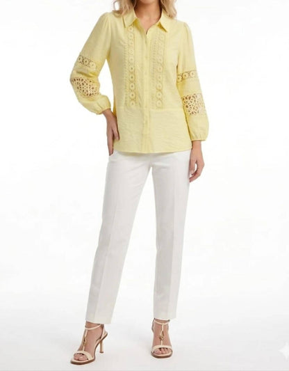 Crochet Lace Collared Blouse