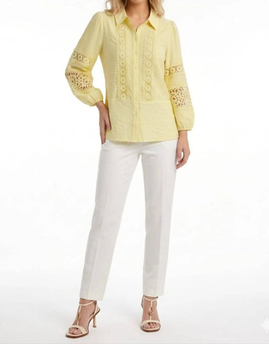 Crochet Lace Collared Blouse