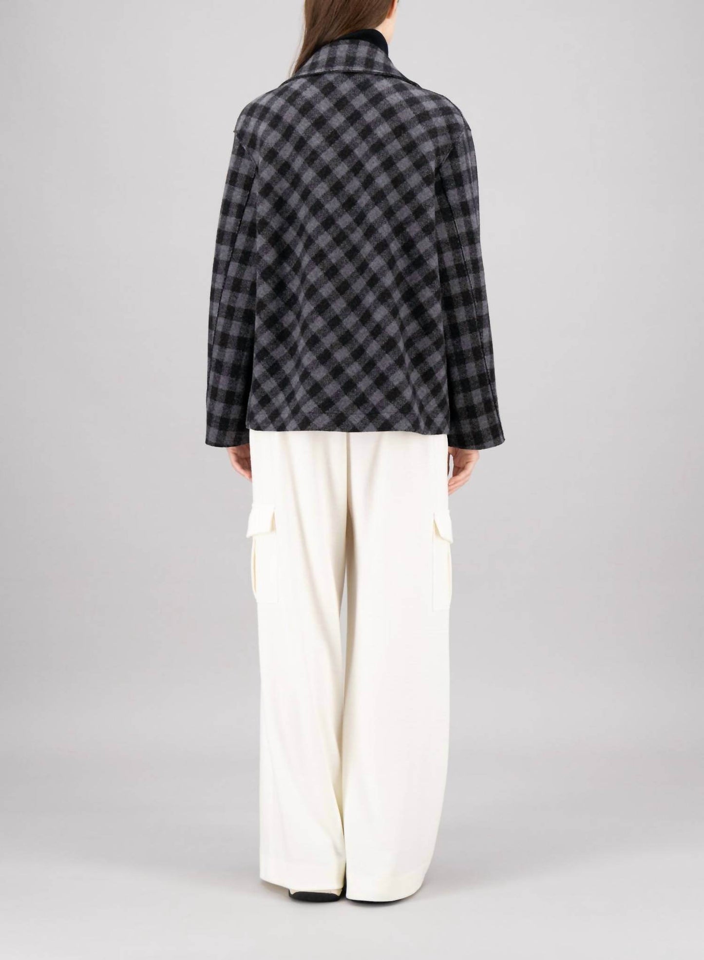 HARRIS WHARF - Cropped Outdoor Gingham Jacket - Rack Hunt -