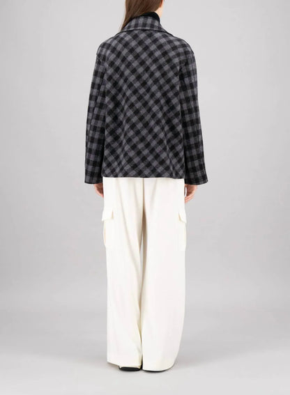 HARRIS WHARF - Cropped Outdoor Gingham Jacket - Rack Hunt
