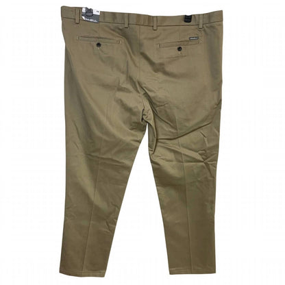 Men's Relaxed Straight Cotton Flat Front Tall Pants