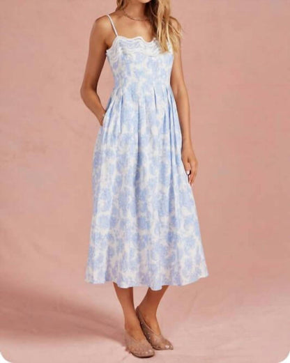Lillie Floral Crochet Lace Midi Dress