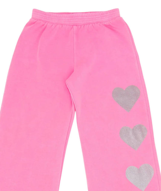 Girls Heart Trio Wide Leg Sweatpants