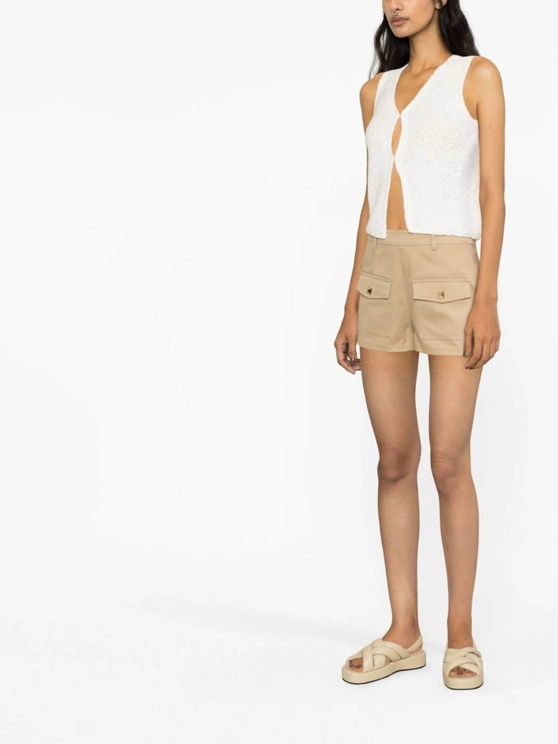 Valentino - Stretch Cotton Low Rise Shorts - Rack Hunt