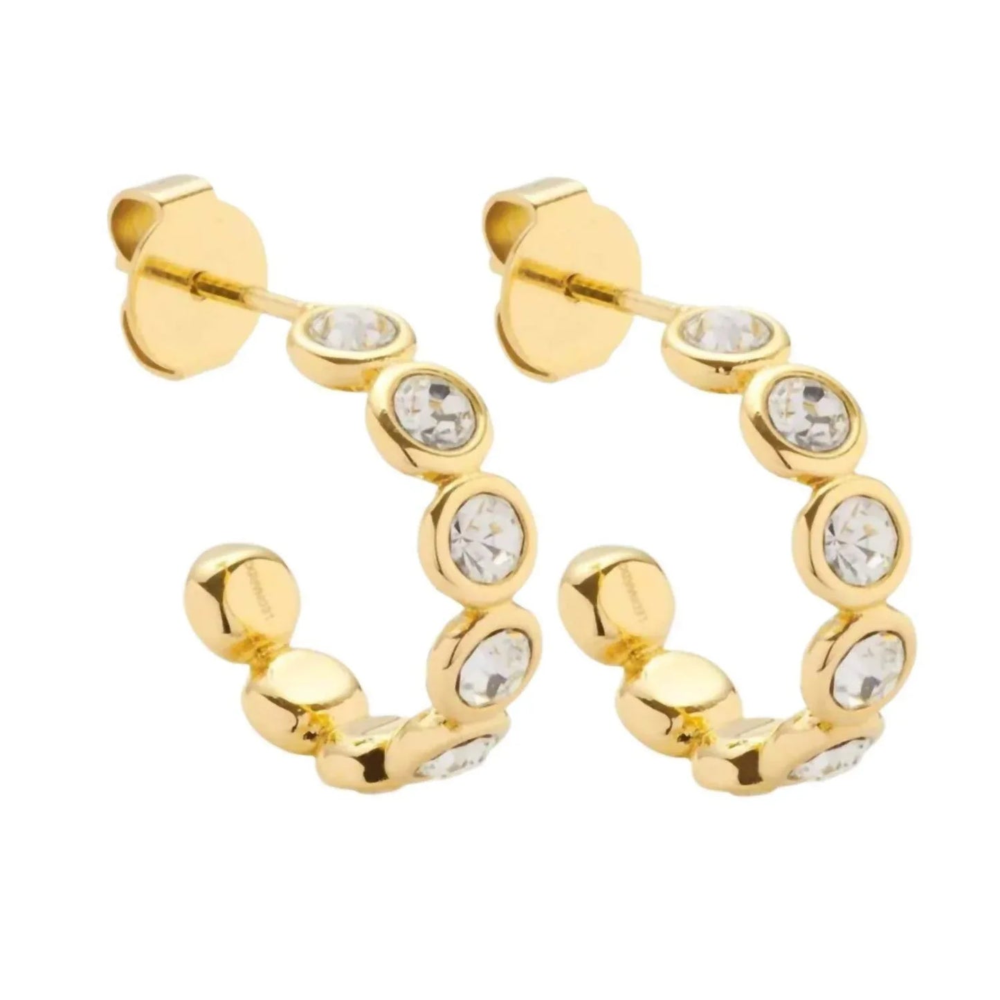 Allyanna Gifts - Women's Moissanite Bubble Open Hoop Post Earrings - Rack Hunt