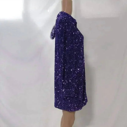 & Other Stories - Women's Sequin Mini Belted Dress - Rack Hunt