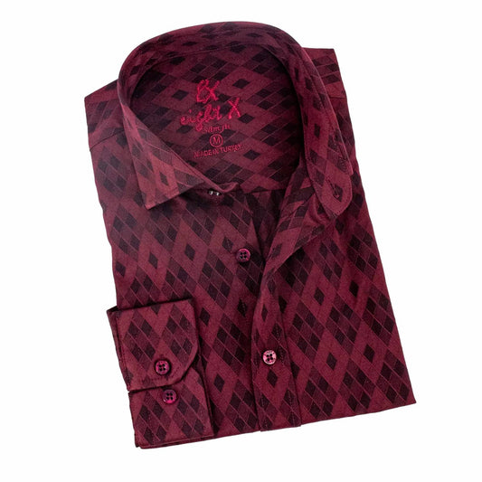 Men's Argyle Jacquard Button Down Shirt