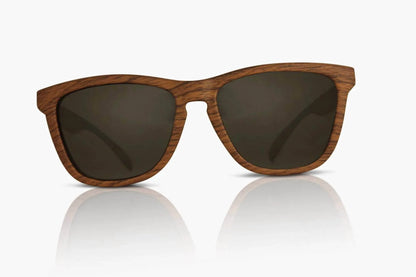 Far Out Sunglasses - Wood Grain Polarized Premiums Black Lens - Rack Hunt