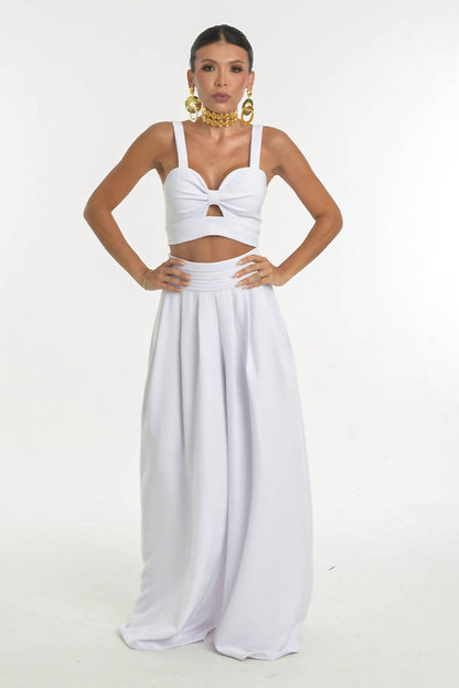 Celestial Crop Top And Pant Two-piece Set