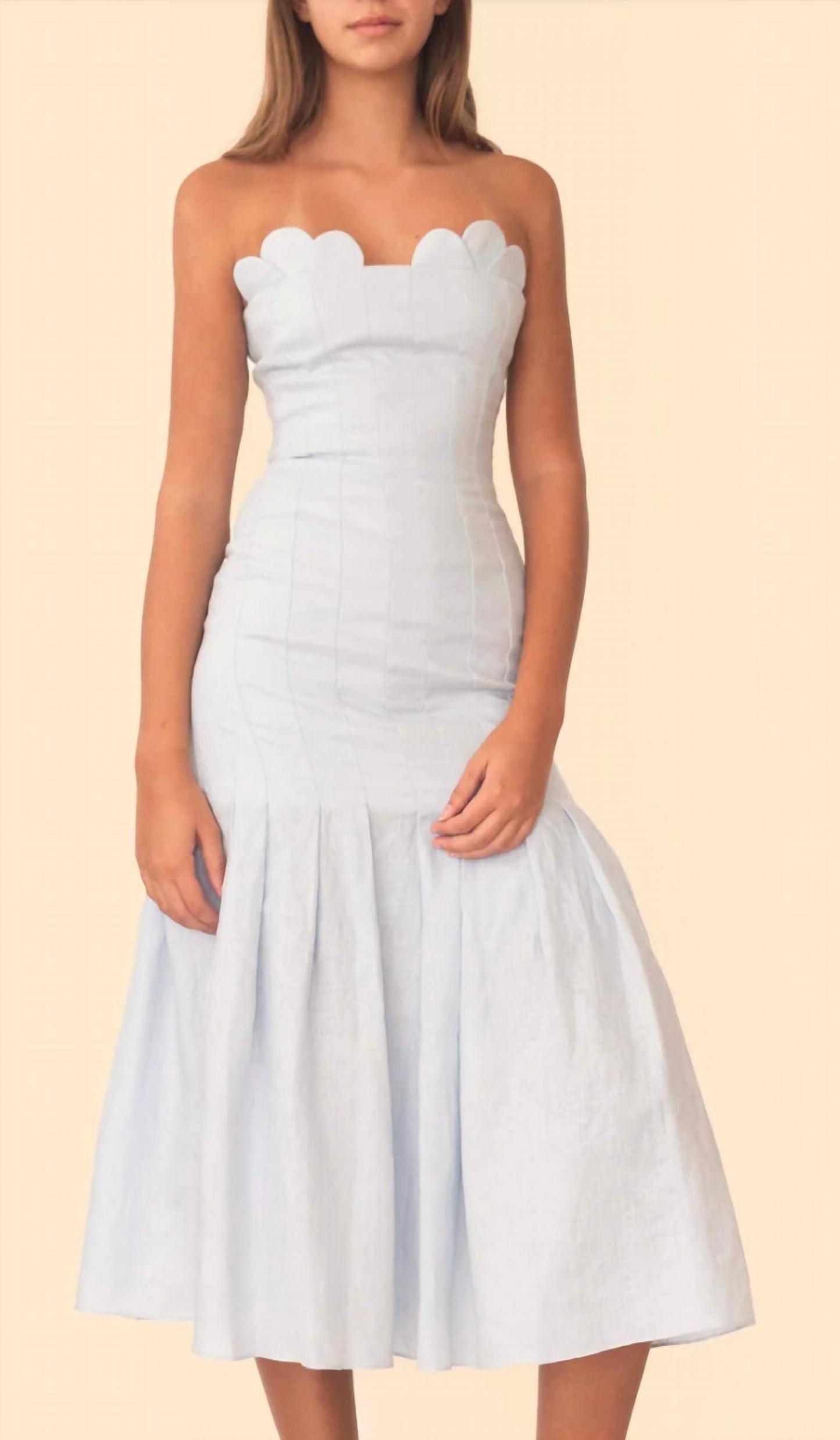 Elea Strapless Midi Dress