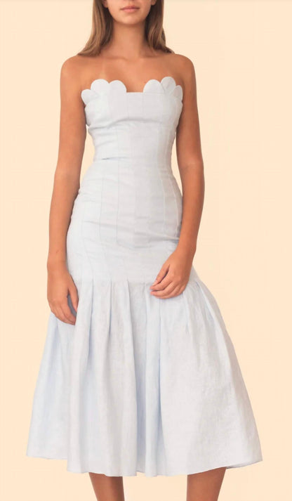 Elea Strapless Midi Dress
