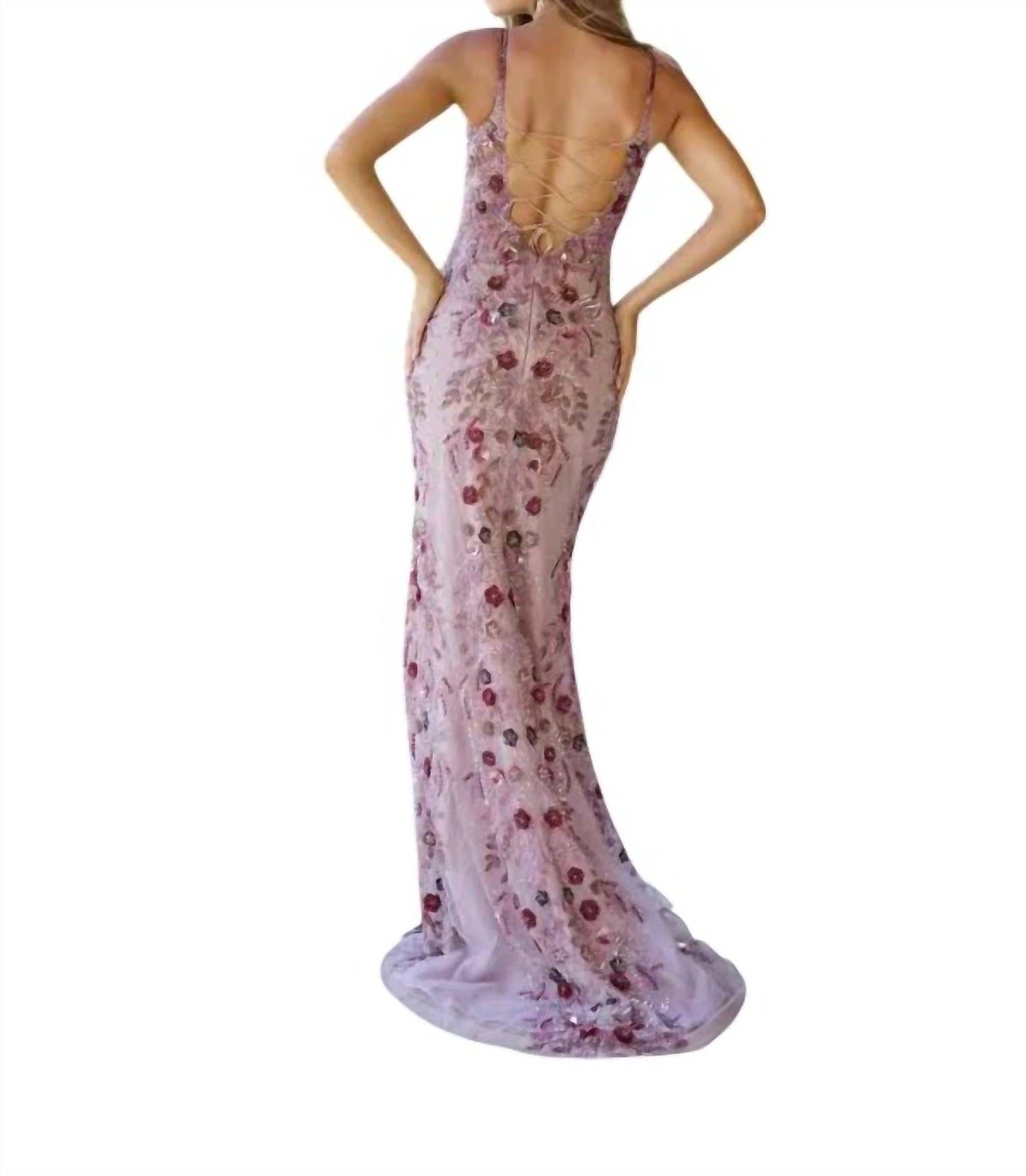 Floor-length Beaded Formal Gown