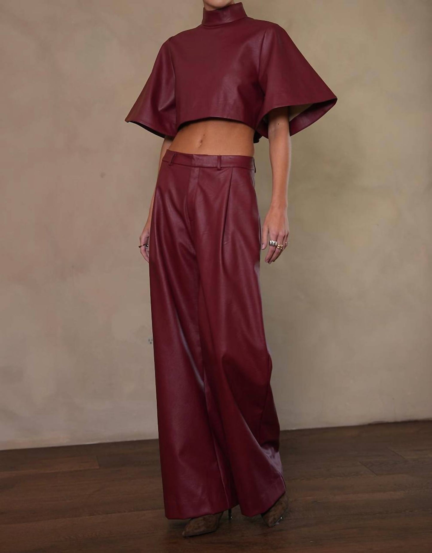 Mara Faux Leather Top