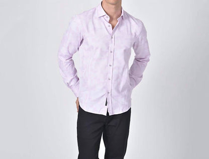 Geo-shapes Button Down Jacquard Shirt