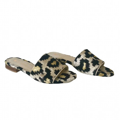 Women's Silk Velvet Ikat Open Toe Sandal