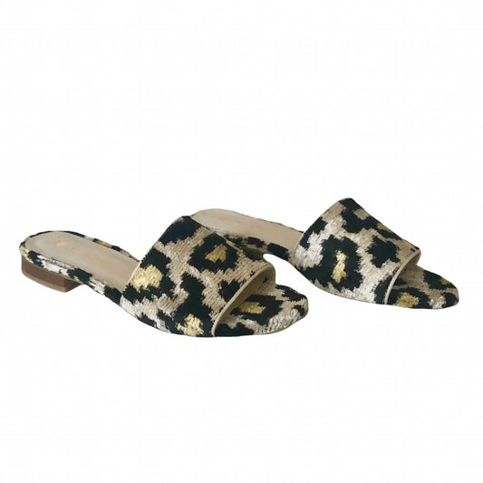 Women's Silk Velvet Ikat Open Toe Sandal