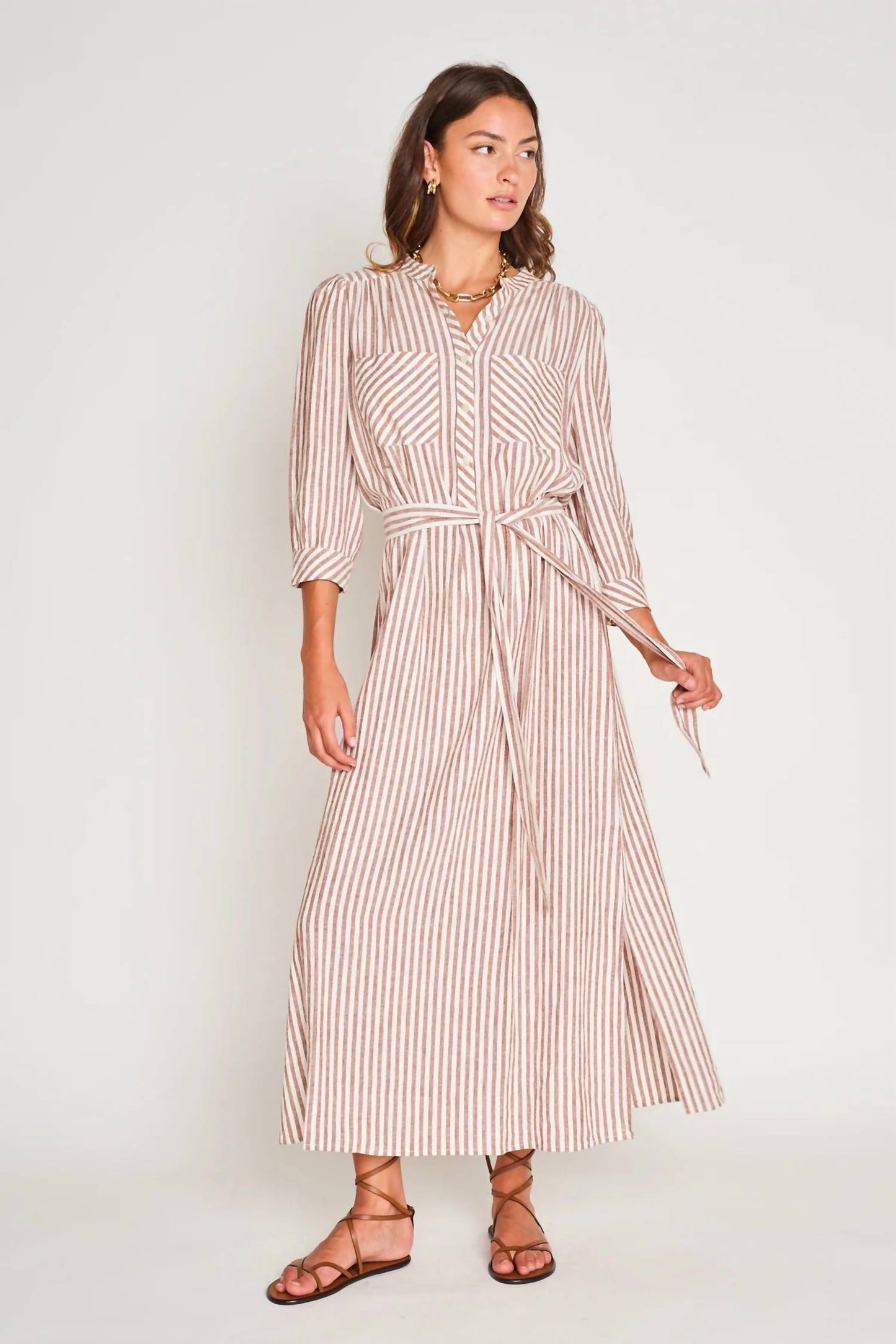 Cassie 3/4 Sleeves Shirt Dress
