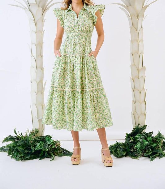 BROOKS AVENUE - Flutter Sleeve Midi Dress - Rack Hunt