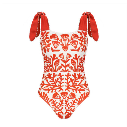 Coral Reversible One-piece Swimsuit
